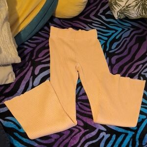 LPA | Women's Ribbed Wide Leg Pants in Light Pink